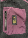 Adidas Germany Sherpa Fleece Full Zip Jacket Black Maroon (L)