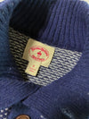 Brooks Brothers Red Fleece Navy Birdseye Knit Button Mock Neck Sweater (S)