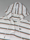 Lacoste Striped Hooded Polo  White Multicolor Stripe (M)
