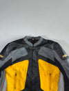 Pilot Yellow/Black Racing Leather Jacket PADDED (M/L)