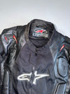 ZAlpinestars Black Armored Racing Jacket  Padded Textile Riding Gear (M)