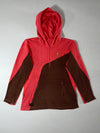 Black Yak Hooded 1/4 Zip Fleece  Coral/Brown Colorblock Women’s (M)
