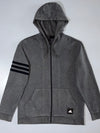 Adidas 3-Stripe Full Zip Hoodie Grey Size (L)