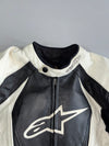Alpinestars GP-R Genuine Leather Motorcycle Racing Jacket with Original CE Armor Back & Shoulder Pads (S/M)