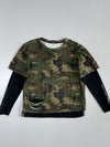 TKKE Camo Layered-Look T-Shirt (L)