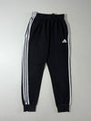 Vintage Adidas Black Three Stripe Jogger Track Pants (W:24) (L:38)