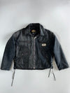 Harley-Davidson “An American Legend” Lace-Up Biker Pure Leather Panel Jacket (XL)