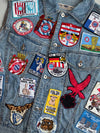 Vintage FC Bayern München Patch Denim Vest Light Wash (XL)