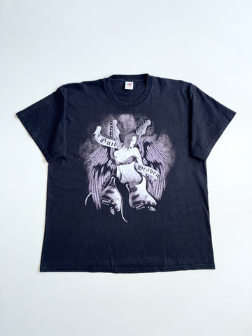 Vintage "Guitar Heaven" Rock Angel Graphic Tee – Black(XL)