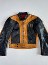 Harro Kombi Vintage Tan & Black Leather Racer (XS)