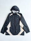 Vintage Y2K Nike Black & Cream Hooded Windbreaker Jacket – Size (XL)