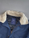 GAP Navy Sherpa Collar Padded Work Jacket (M)