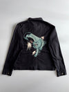 Weekday | Tiger Embroidered Black Zip  Embroidered Jacket (M)