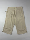 Puma Beige Cotton Capri Pants – Button Tab Hem (W:33) (L:28)