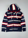 Tommy Hilfiger Striped Zip-Up jacket Hoodie – Navy/Red/White (L)