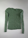 Polo Ralph Lauren Cable Knit Crewneck Sweater – Heather Sage Green (XS)