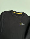 National Geographic Black Embroidered Logo Crewneck Sweatshirt – (L)