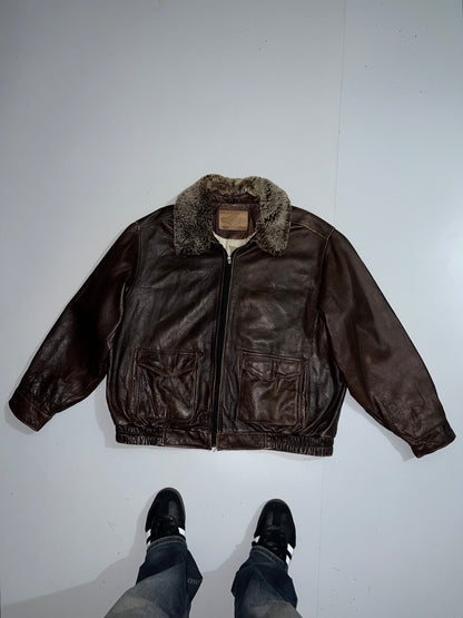 Z90's Sonoma Map Lined Heavy Brown Original Leather Aviator (XL/2XL)