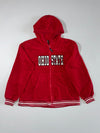 Vintage Ohio State Buckeyes Starter Fleece Full Zip Hoodie Red (M)