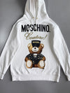 Moschino Couture | Teddy Bear Graphic Hoodie | Embroidered Text (L)