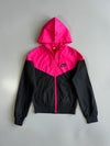 Nike Vintage Black Track Jacket with White & Grey Stripe (Xs)