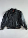 Tony Enzo Varsity-Style Leather Jacket (L)