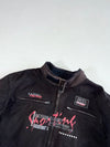 Highway 1 Canvas Motorcycle Jacket – Black, “Division 53” Printed Lining (XL)