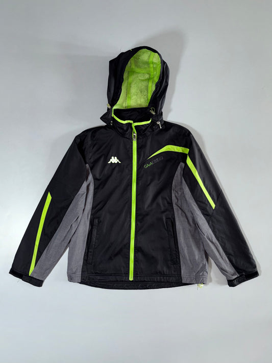 Kappa “Gara Libero” Ski Jacket (Black/Grey/Neon Green) (S)
