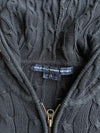 Ralph Lauren Sport Navy Cable Knit Zip-Up Hoodie (S)