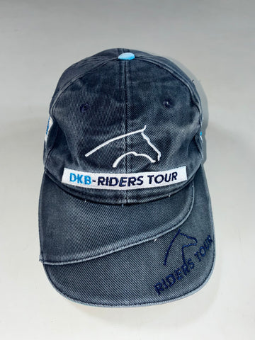 DKB Riders Tour Navy Equestrian Cap – Vintage Embroidered Horse Logo (Adjustable)