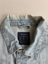 Bershka Light Wash Distressed Denim Vest – Vintage Patches | (S)