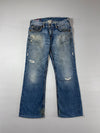 True Religion Billy Giant Big T Distressed Bootcut Jeans (W:34) (L:40)
