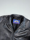 Vintage Nepuca Express Black Leather Zip-Up Jacket (M)