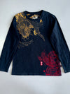 Big Train Premium Phoenix Dragon Embroidered Full Sleeve T-shirt (L)