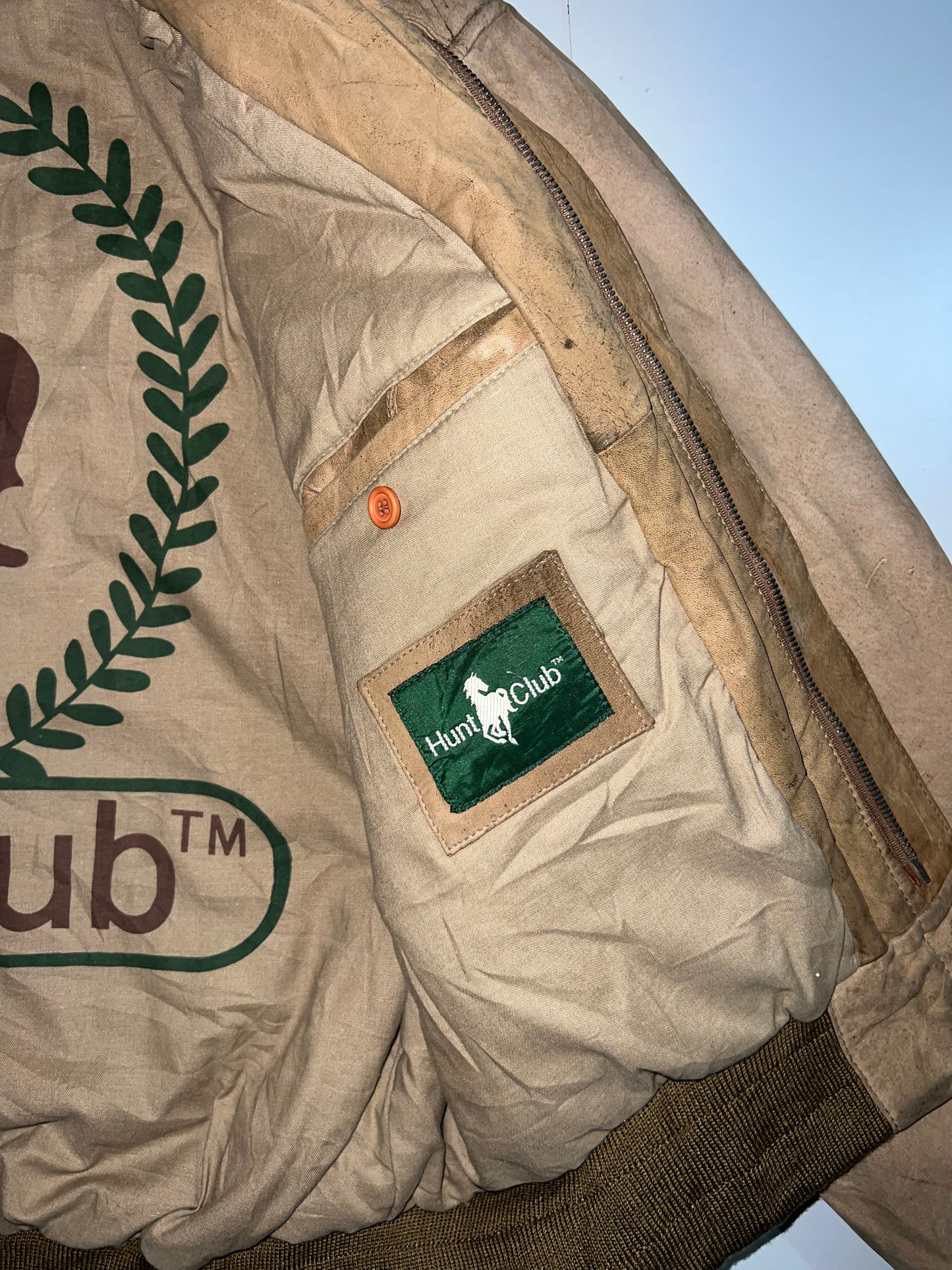 ZSuper   premium  (RARE) Hunt Club OG Original Sued Leather Jacket (M/L)