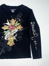 Ed Hardy Black Graphic Long-Sleeve T-Shirt (M)