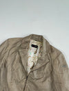 Vintage Cabrini Beige Leather Asymmetric Zip Biker Jacket Women's (M)