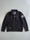 Jizo Bosatsu Crash Between Grace & Fury Black Nylon Bomber Jacket Freedom Embroidered Streetwear (L)