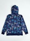 Tommy Jeans All-Over Script Print Hoodie – Navy (XL)