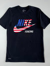 Nike Fencing USA Flag Dri-Fit Tee  Black (S)