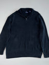 Chaps Textured Knit Quarter Zip Sweater – Navy (XL)