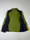 Goral Colorblock Knit Fleece Zip Jacket – Green & Mustard (XL)