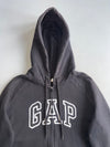 GAP | Arch Logo Zip-Up Hoodie | Washed Black | (M)