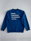Puma “Play Loud 1948” Graphic Crewneck Sweatshirt — Royal Blue (S/M)