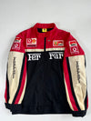 Ferrari F1 Racing Jacket with Embroidered Sponsor Patches,(XL)