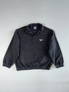 Vintage 90s Reebok Quarter Zip Fleece Pullover with Logo Tape Collar – Charcoal Grey (XL)