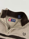 Chaps Striped Quarter-Zip Sweater(XL)