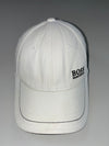 Vintage Hugo Boss White Embroidered Logo Baseball Cap (Adjustable)