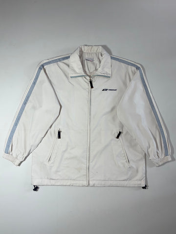 Vintage Reebok Windbreaker Jacket – Cream/Grey (XL)