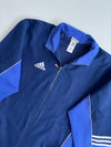 Vintage 90s Adidas Navy/Royal Blue Colour-Block Track Jacket (XL)